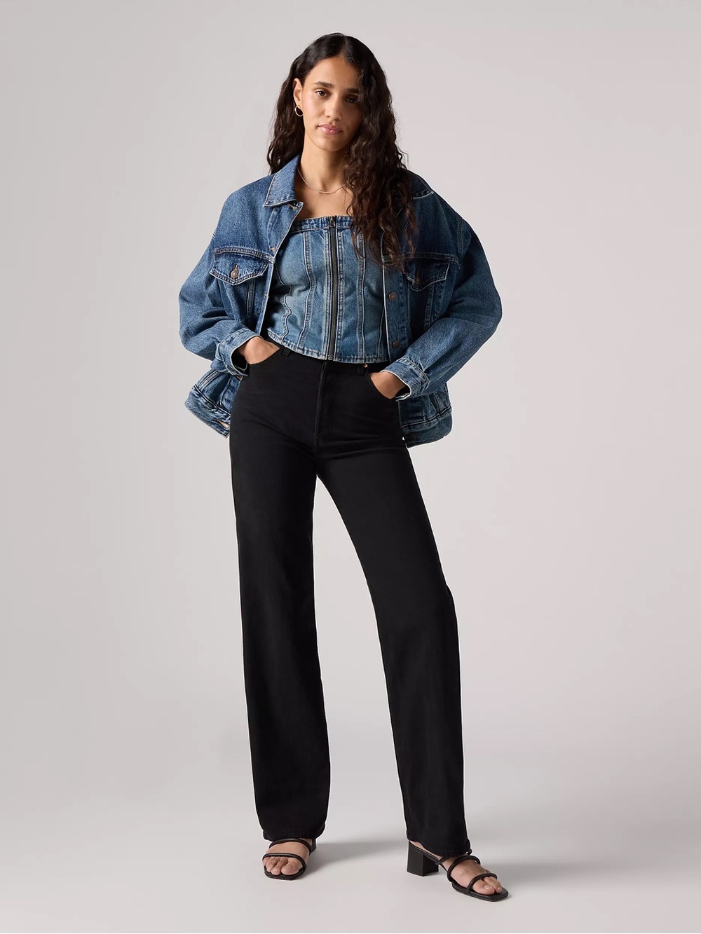 Levi’s Ribcage Straight Full Length Women’s Jeans Black Size 25